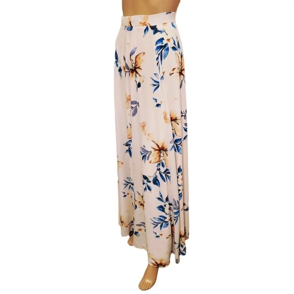 Mutli-Floral Print Midi Skirt by Lulus (size XS)